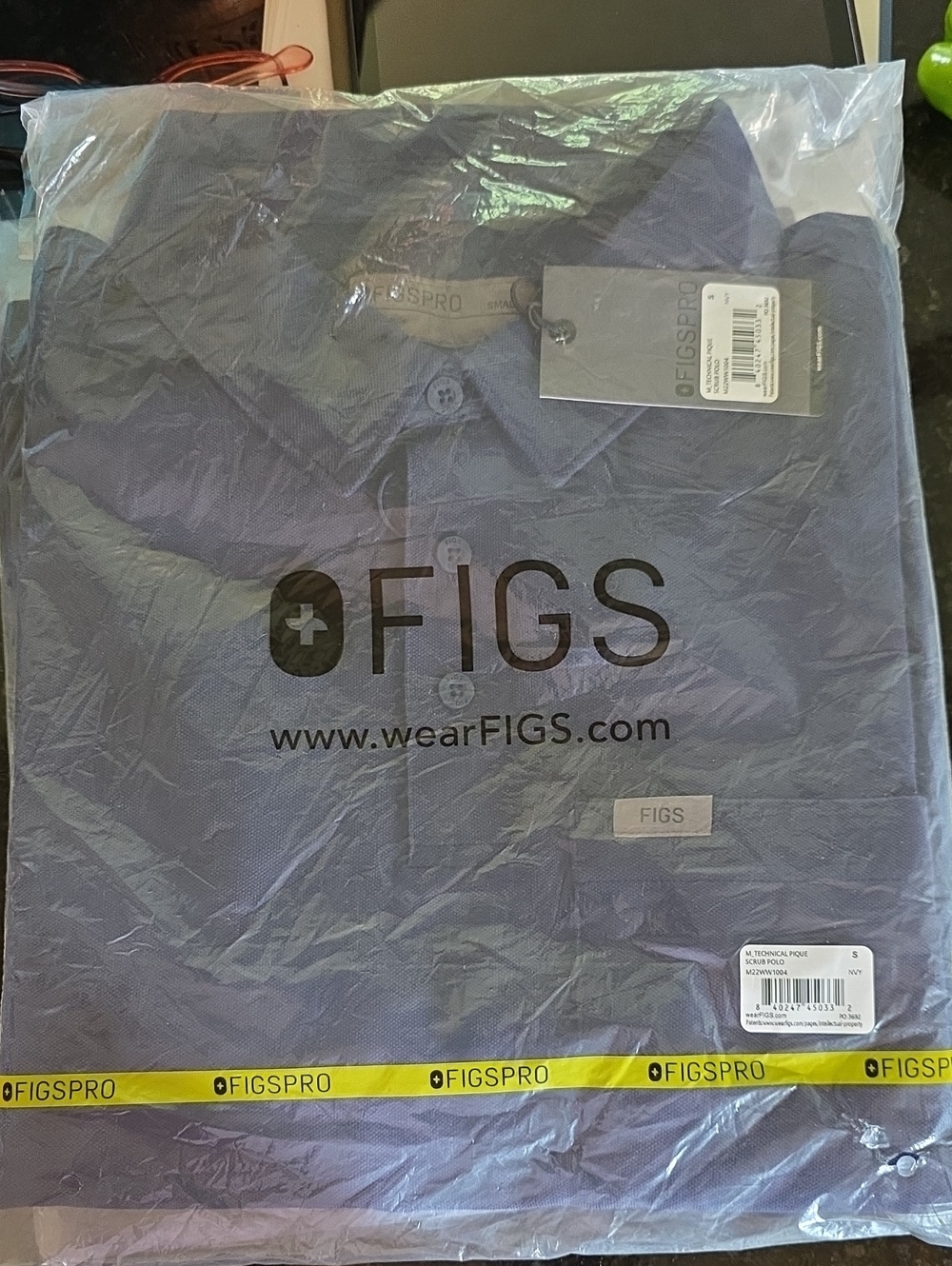 FIGS Men’s Polo Scrub Top In Navy Blue